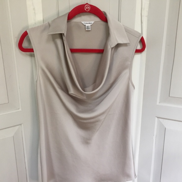 Calvin Klein Tan V-Neck Sweater - Picture 2 of 14